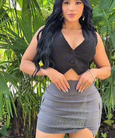 MiniFalda Bengalina Stretch con Brillos